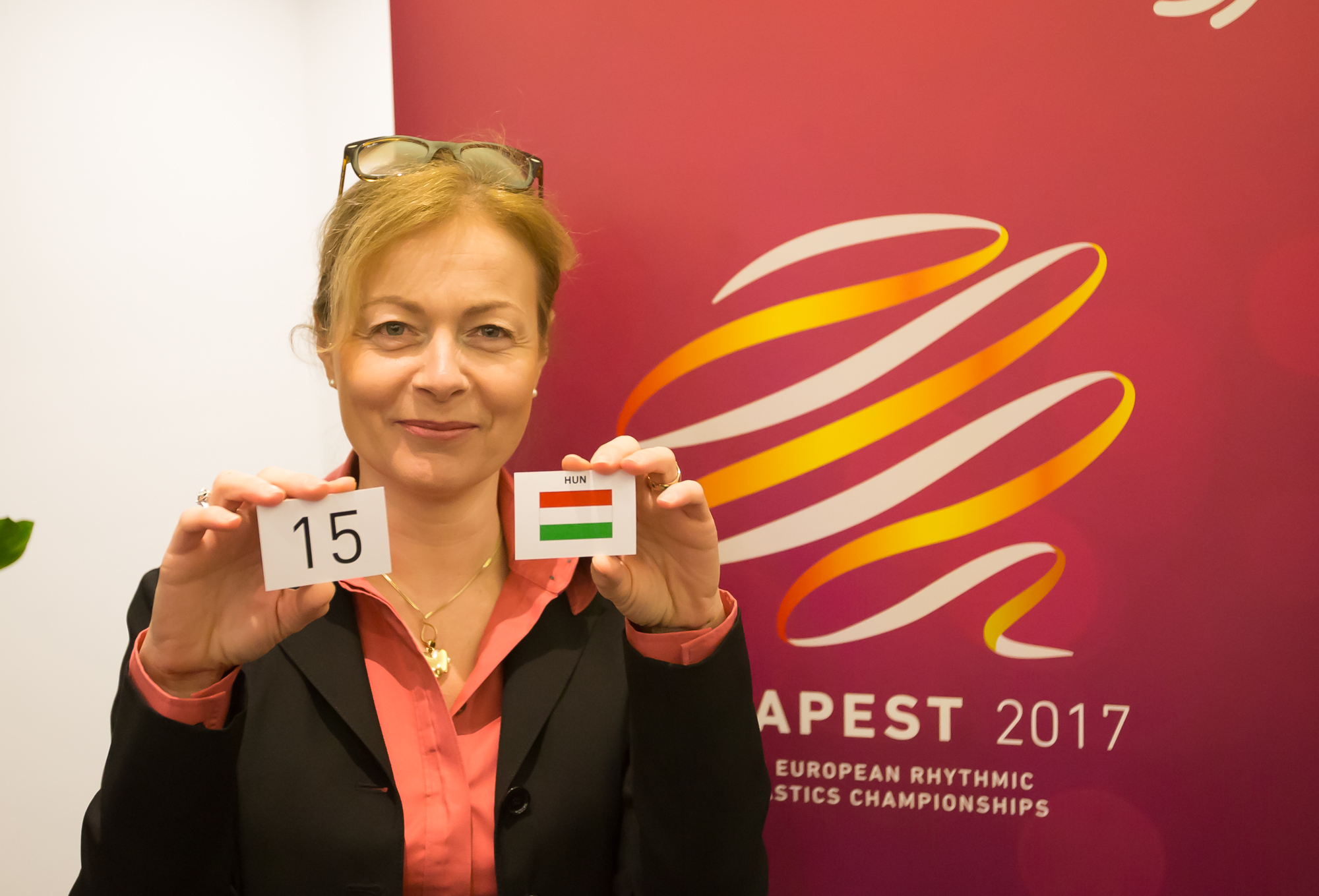 Körmendy-Ékes Judit a 2017-es Ritmikus Gimnasztika EB sorsolásán